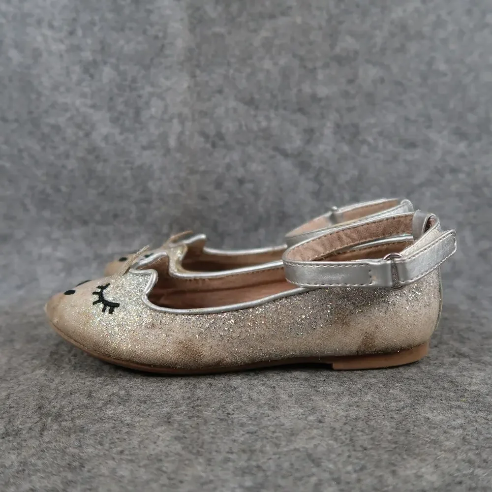 Self Esteem Shoes Girls 11 Ballet Flats Ankle Buckle Strap Unicorn Flats Casual